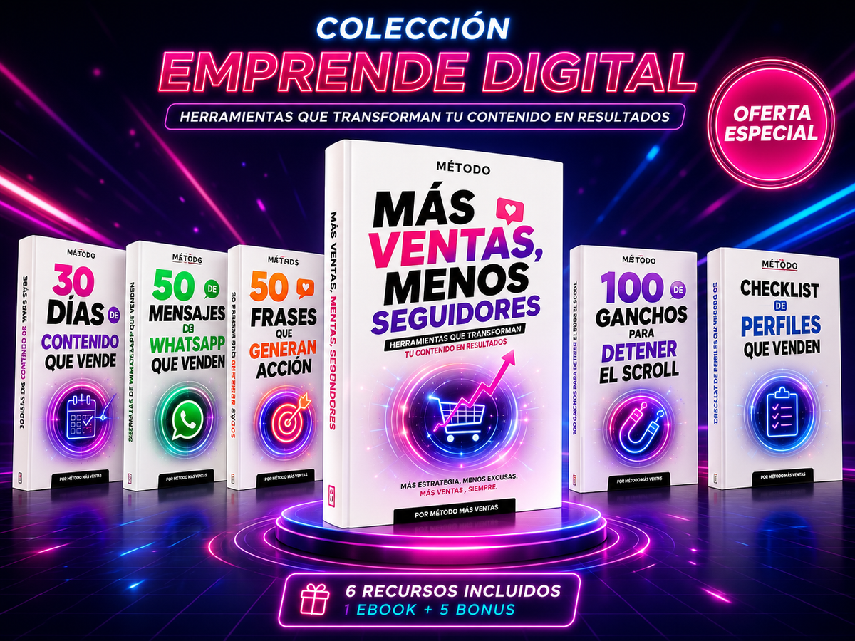 Método Más Ventas con sus seis recursos digitales
